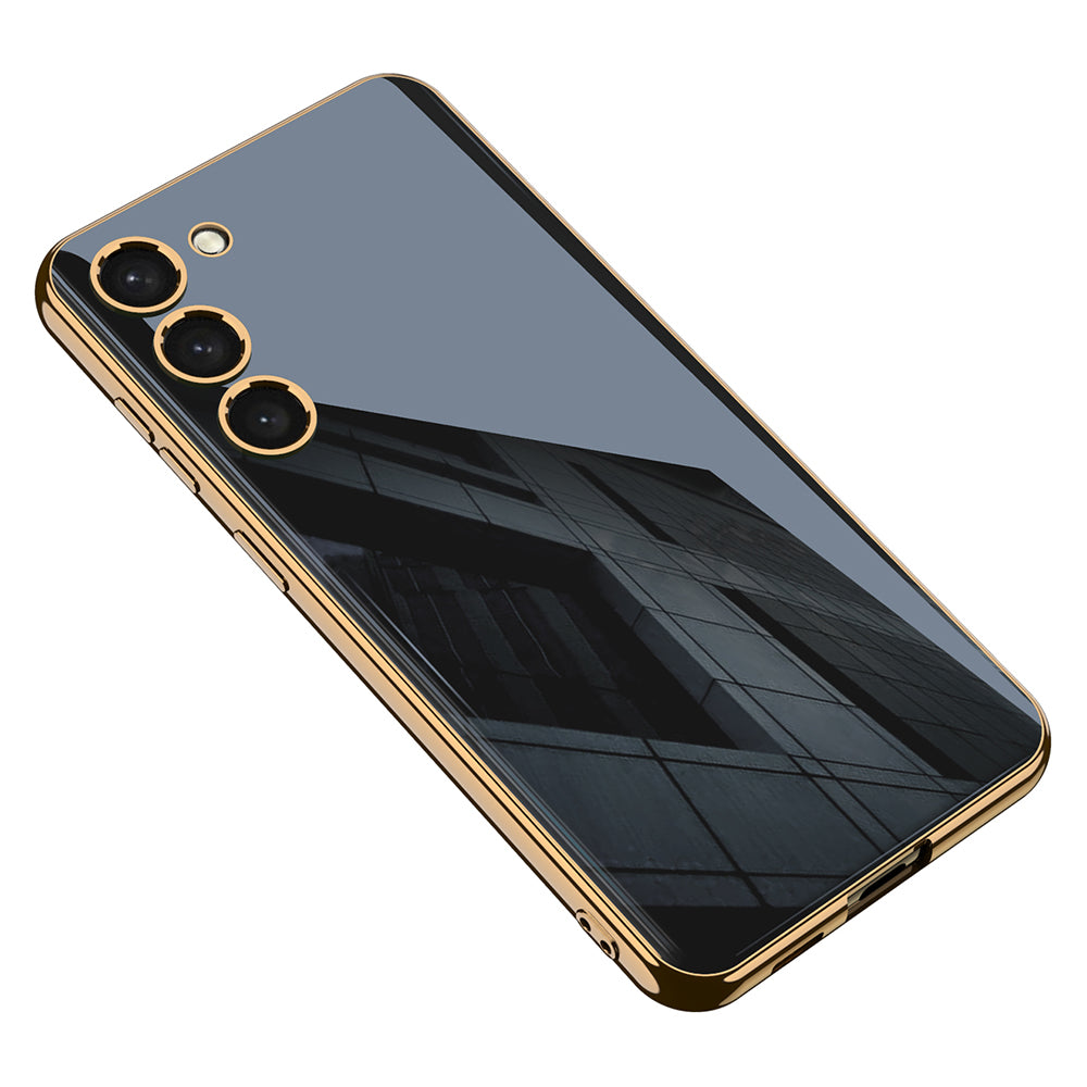 GKK til Samsung Galaxy S23 hærdet glas PC TPU telefon cover Anti-drop galvanisering kant bagcover GKK til Samsung Galaxy S23 hærdet glas PC TPU telefon cover Anti-drop galvanisering kant bagcover